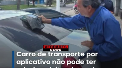 CARRO DE TRANSPORTE POR APLICATIVO NAO PODE TER ADESIVO ELEITORAL