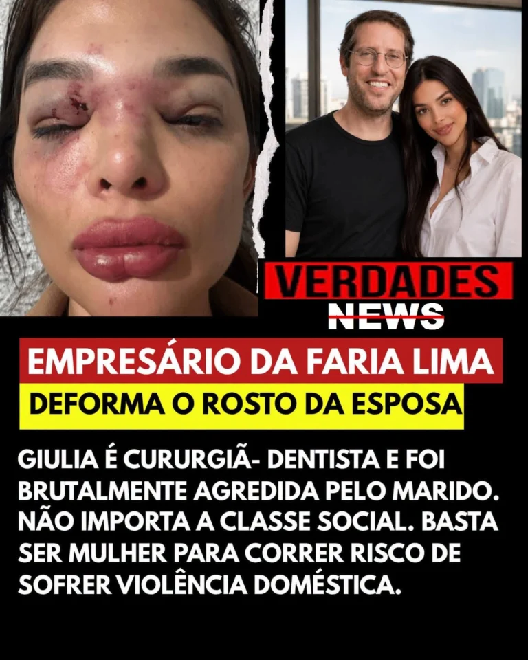 OLHEM PARA O ROSTO DESSA MULHER. A VIOLÊNCIA NÃO ESCOLHE CLASSE SOCIAL.